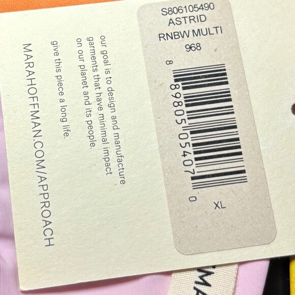 Mara Hoffman Womens Astrid Triangle Bikini Top & Zoa Rainbow Bikini Swim Set XL - Picture 7 of 11